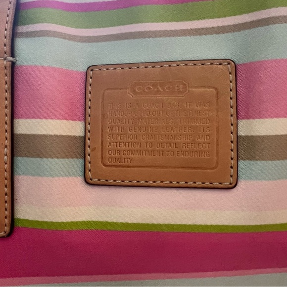 Coach Striped Tote Diaper Bag - Picture 3 of 15